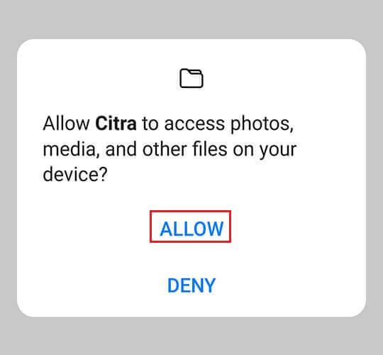 Allow Citra to access photos