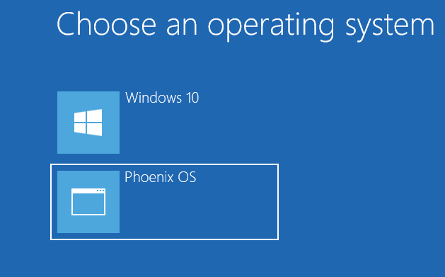 Choose an operating system to start