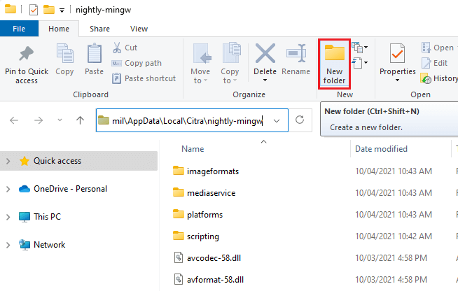 Citra emulator mingw create folder