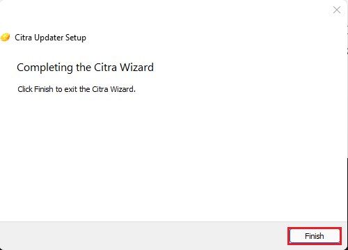 Completing the Citra wizard
