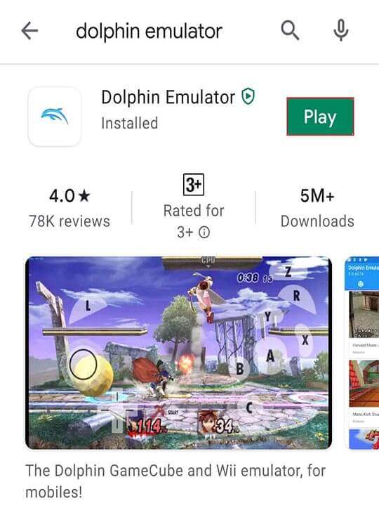 Dolphin Android Emulator installed