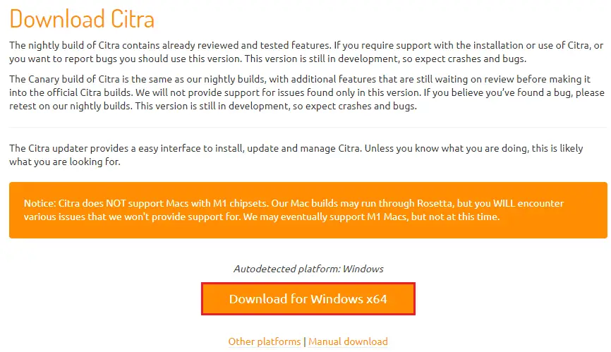 Download Citra Emulator for Windows
