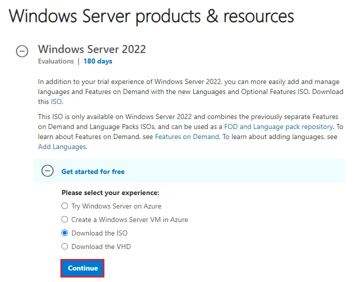 Download Windows Server 2022