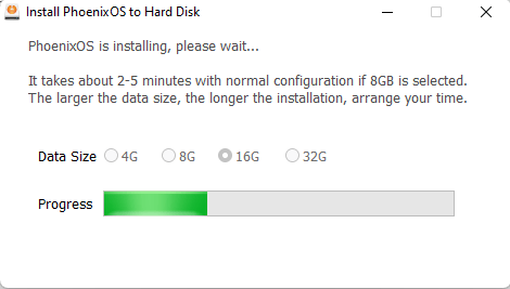 Installing phoenix OS to hard disk
