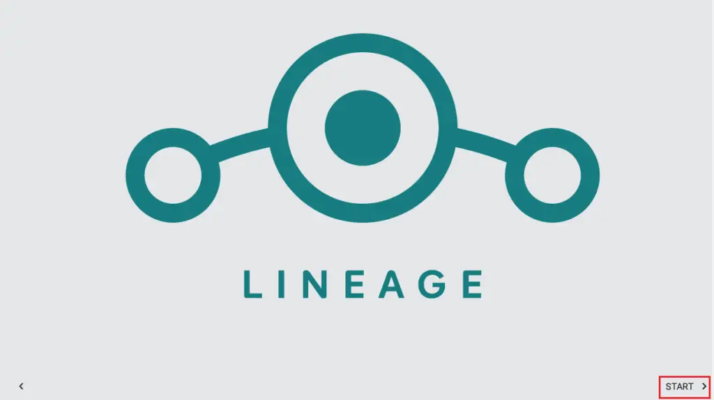 LineageOS welcome screen