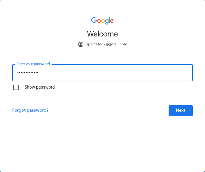 Lineageos google sign in password