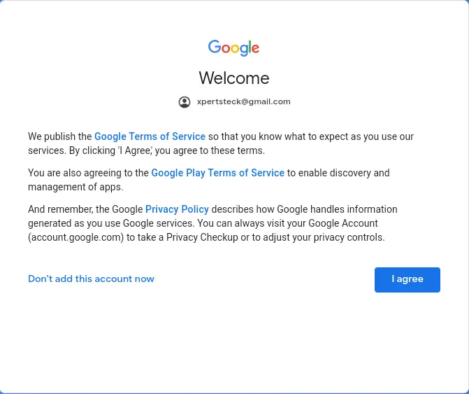 Lineageos google terms of service