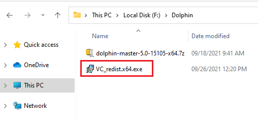 Windows explorer dolphin setup file