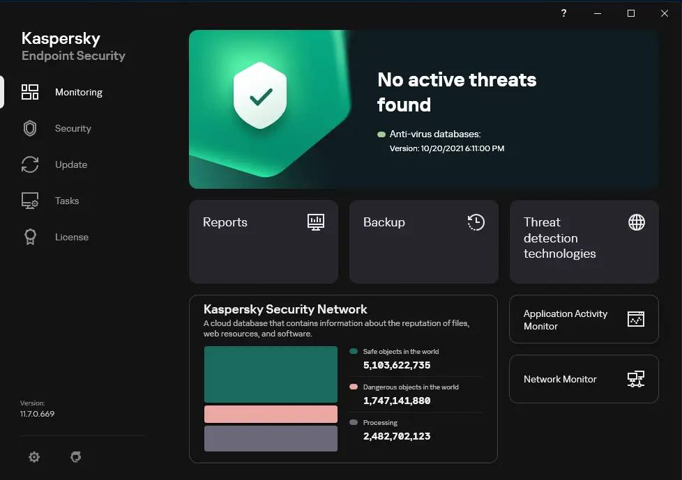 Kaspersky Endpoint Security monitoring