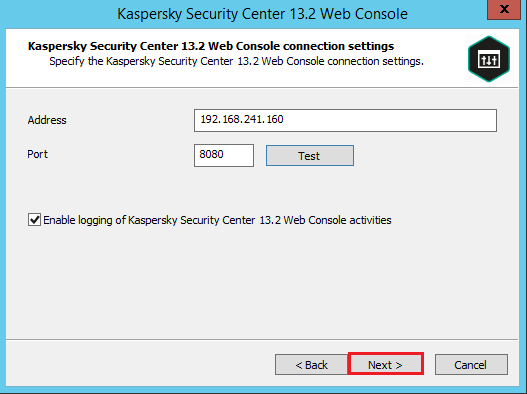 Specifying connection settings