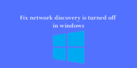 Fix network discovery is turned off