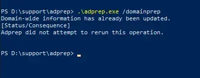 Adprep DomainPrep powershell