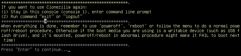 Clone a disk using clonezilla