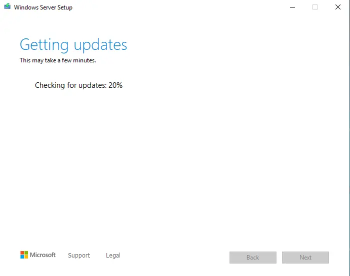 Upgrade Active Directory 2019 getting updates