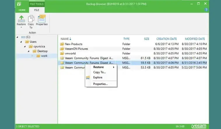 veeam backup browser