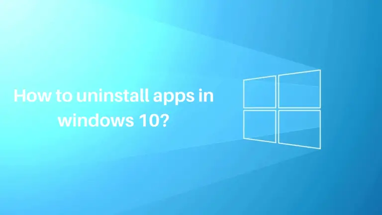 How to remove apps in Windows 10?