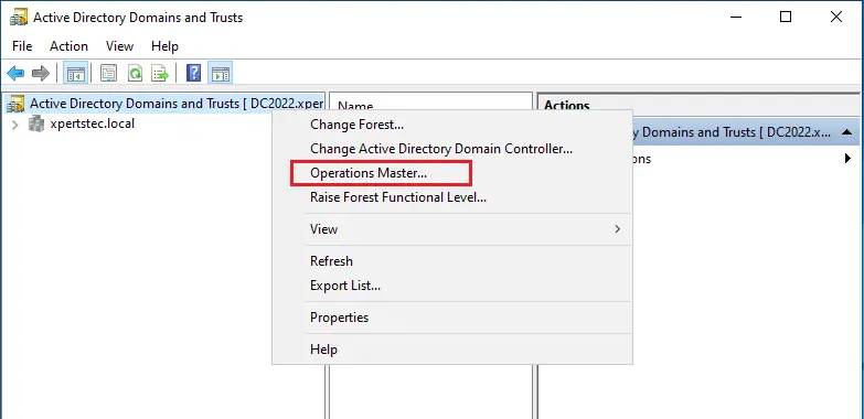 Active directory domains and trusts