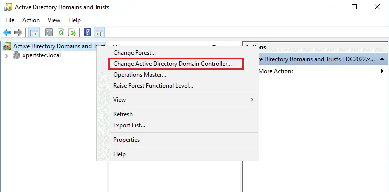 Active directory domains and trusts