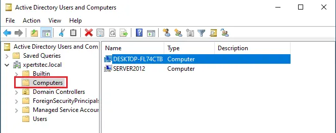 Active directory users and computers