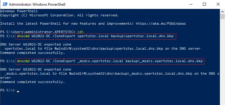 Backup DNS PowerShell