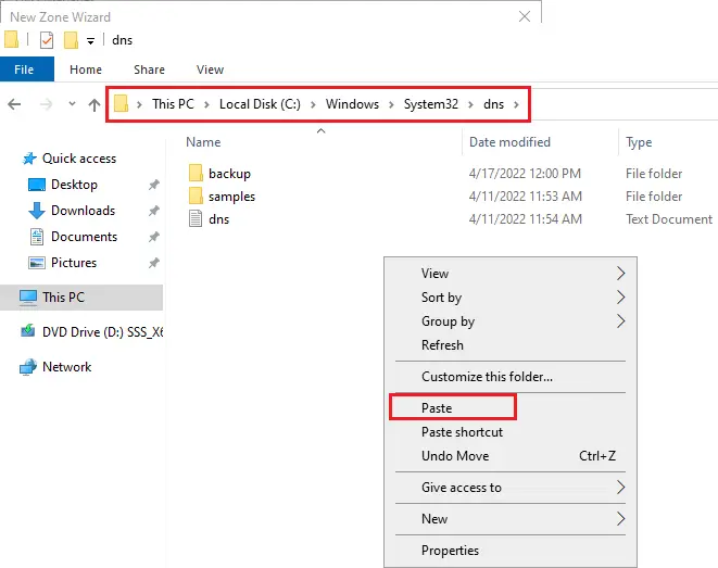 Backup DNS directory Windows Server