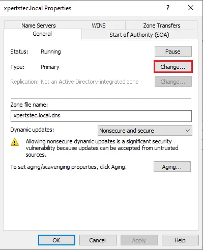 Backup DNS dynamic update