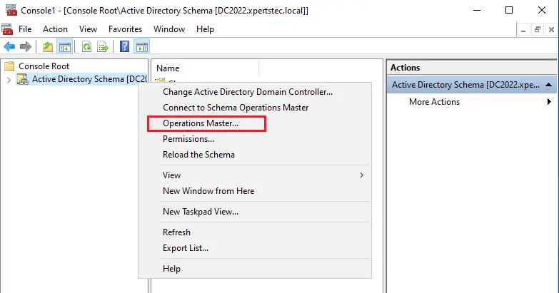 Console root operation master