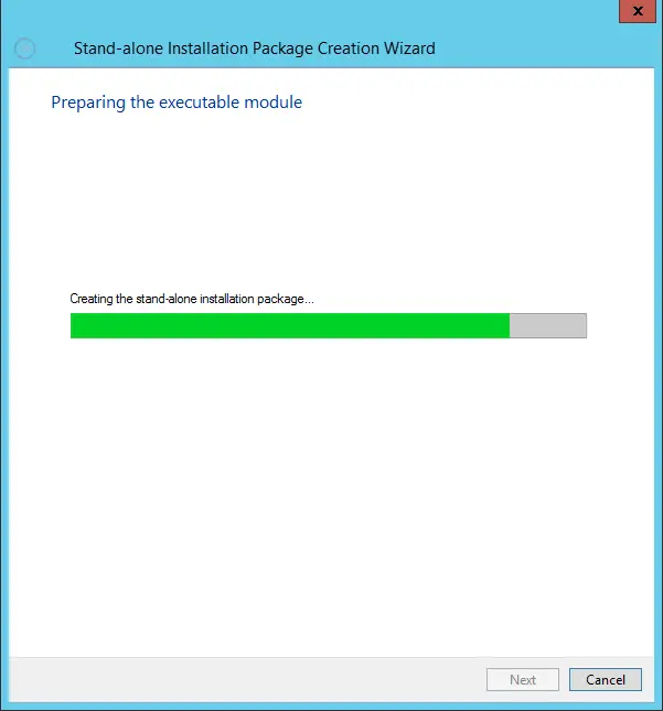 Creating the stand-alone installation package