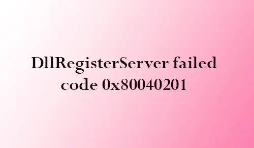 DllRegisterServer failed