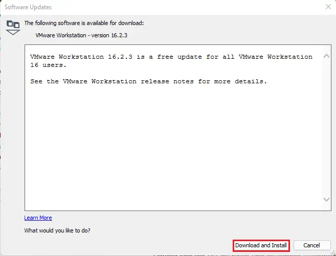 Download and install VMware Workstation