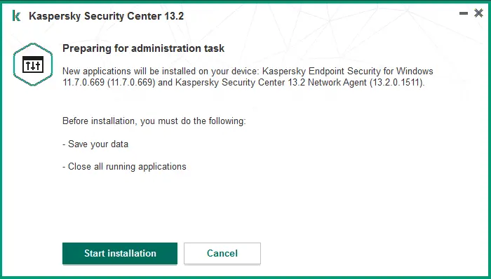 Kaspersky preparing for administration task