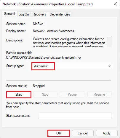 Network location awareness service