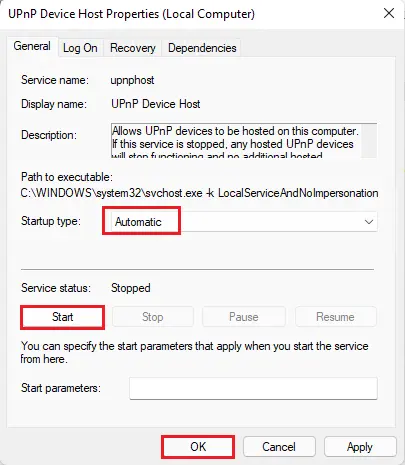 UPnP Device Host service