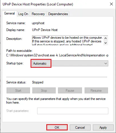 UPnP device host service