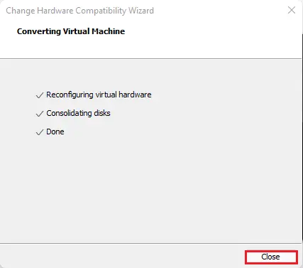 converting virtual machine