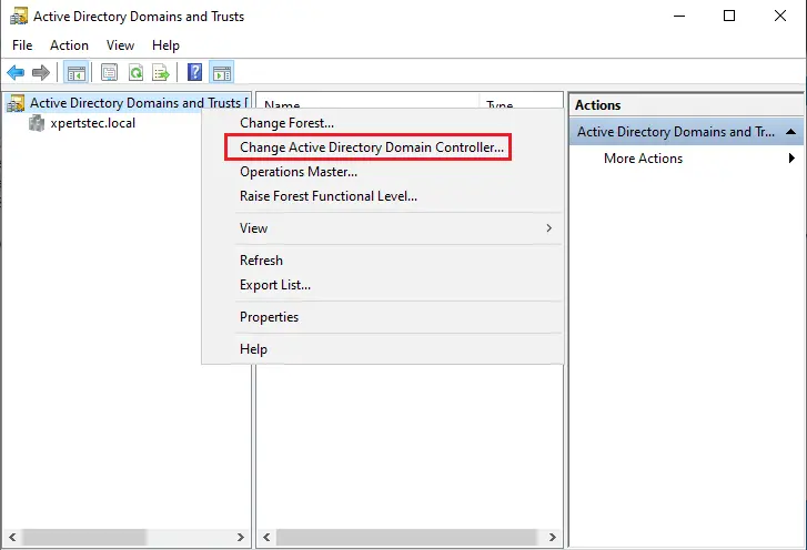 Active directory domains and trusts