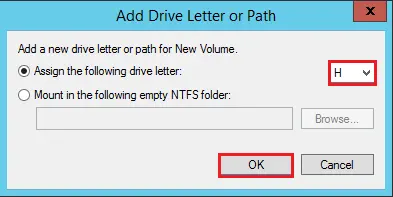 Add drive letter or path