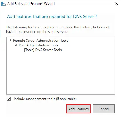 Add required feature DNS server