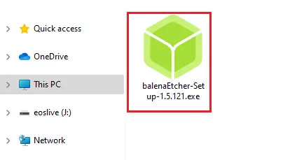 BalenaEtcher setup exe