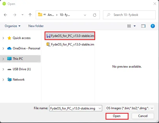 Browse fydeOS img file
