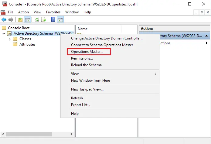 Console root operation master