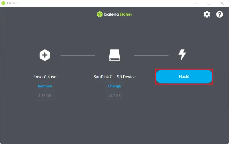 Create Enso OS USB bootable