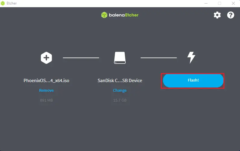 Create bootable USB BalenaEtcher