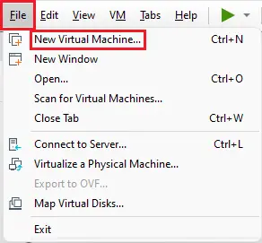 Create new virtual machine