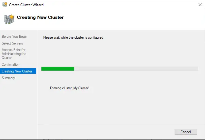 Creating New cluster