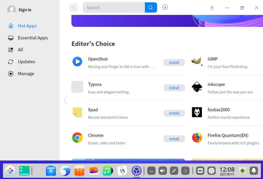 Deepin hot app store