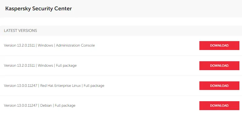 Download Kaspersky Security Center 13.2