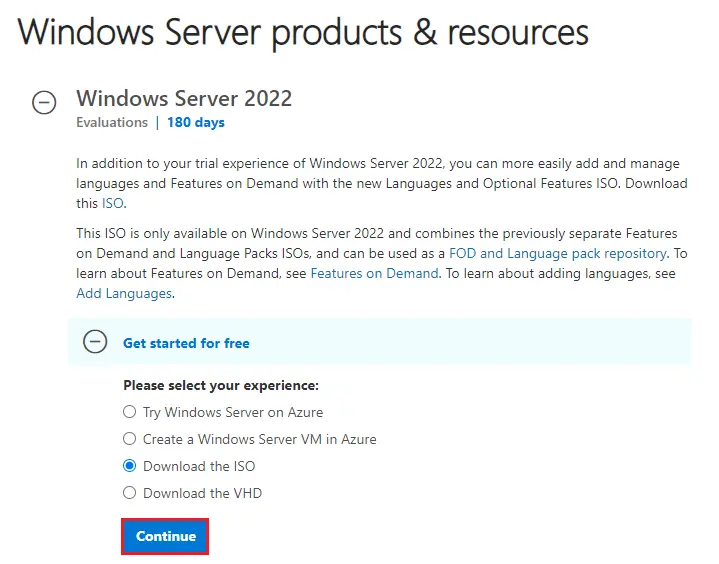 Download Windows Server 2022