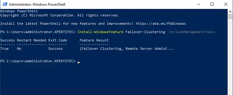 Failover clustering PowerShell commands