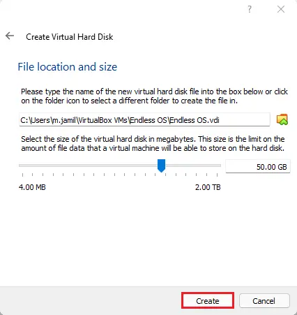 File Location and Size